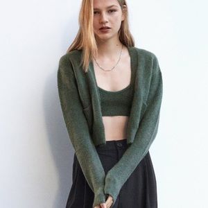Zara Knit Cropped Jacket